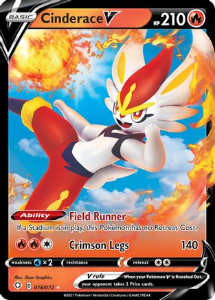 Cinderace V (18/072) - Shining Fates Holofoil