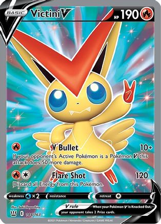 Victini V (Full Art) (144/163) - SWSH05 Battle Styles Holofoil