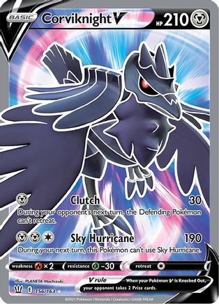 Corviknight V (Full Art) (156/163) - SWSH05 Battle Styles Holofoil