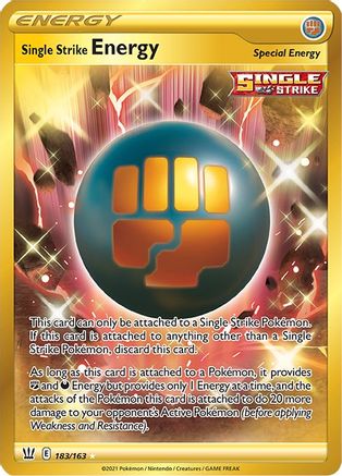 Single Strike Energy (Secret) (183/163) - SWSH05 Battle Styles Holofoil