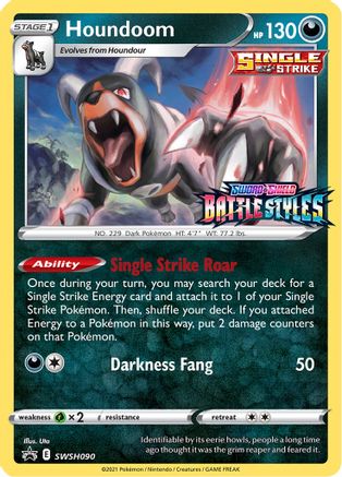 Houndoom (Prerelease) (SWSH090/307) - SWSH Sword & Shield Promo Cards Holofoil