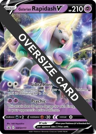Galarian Rapidash V (SWSH111) - Jumbo Cards Holofoil