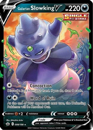 Galarian Slowking V (99/198) - SWSH06 Chilling Reign Holofoil