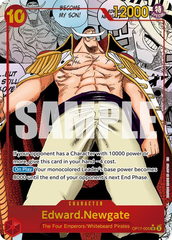 Edward.Newgate Manga OP-17-005 English One Piece TCG Card Game