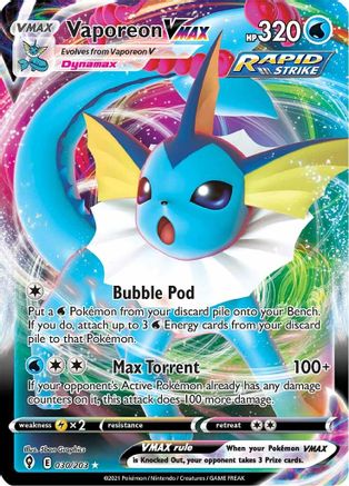 Vaporeon VMAX (30/203) - SWSH07 Evolving Skies Holofoil