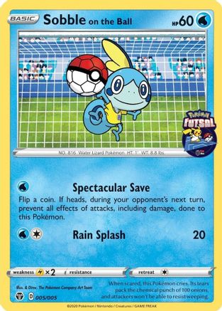 Sobble on the Ball (Pokemon Futsal) (5/005) - Miscellaneous Cards & Products