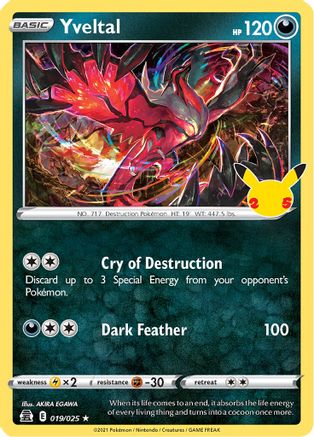 Yveltal (19/025) - Celebrations Holofoil