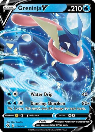 Greninja V (73/264) - SWSH08 Fusion Strike Holofoil