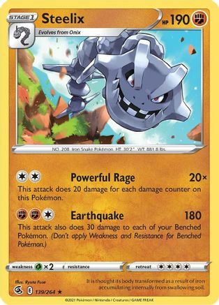 Steelix (139/264) - SWSH08 Fusion Strike Holofoil