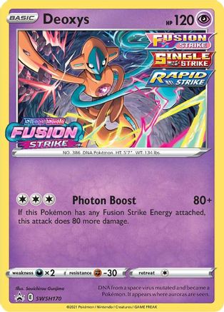 Deoxys (Prerelease) (SWSH170/307) - SWSH Sword & Shield Promo Cards Holofoil