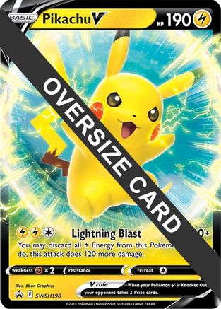 Pikachu V (SWSH198) - Jumbo Cards Holofoil
