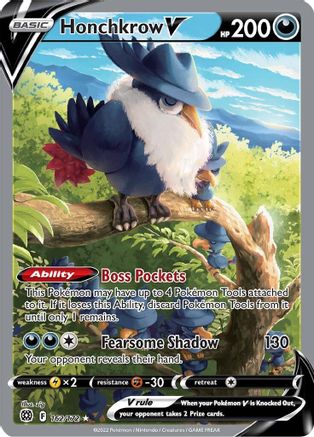 Honchkrow V (Alternate Full Art) (162/172) - SWSH09 Brilliant Stars Holofoil