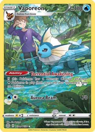 Vaporeon (TG02/TG30) - SWSH09 Brilliant Stars Trainer Gallery Holofoil
