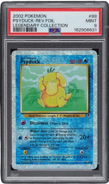 PSA 9 PSYDUCK REV FOIL LEGENDARY COLLECTION