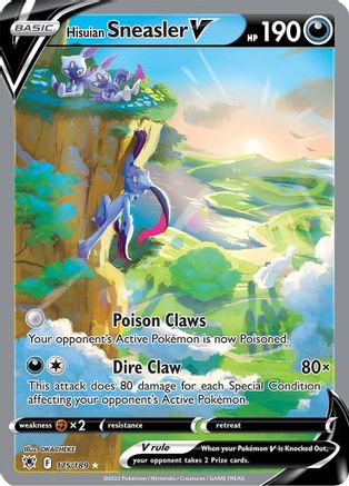 Hisuian Sneasler V (Alternate Full Art) (175/189) - SWSH10 Astral Radiance Holofoil