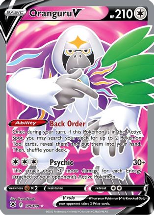 Oranguru V (Full Art) (179/189) - SWSH10 Astral Radiance Holofoil