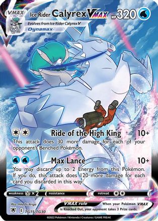 Ice Rider Calyrex VMAX (TG15/TG30) - SWSH10 Astral Radiance Trainer Gallery Holofoil