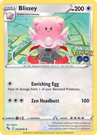 Blissey (52/078) - Pokemon GO Reverse Holofoil