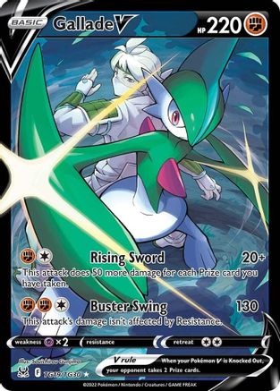 Gallade V (TG19/TG30) - SWSH11 Lost Origin Trainer Gallery Holofoil