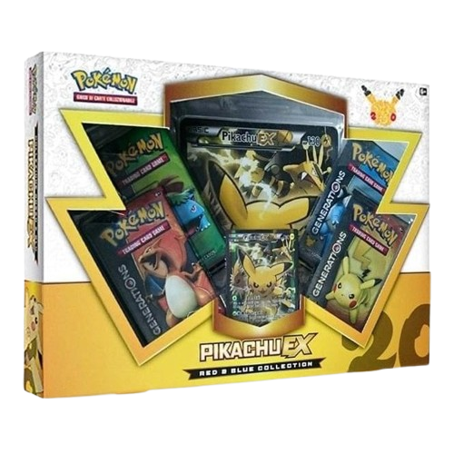 Red & Blue Collection: Pikachu EX Box European Set English