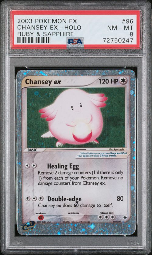 PSA 8 CHANSEY EX-HOLO RUBY & SAPPHIRE PSA 8 CHANSEY EX-HOLO RUBY & SAPPHIRE