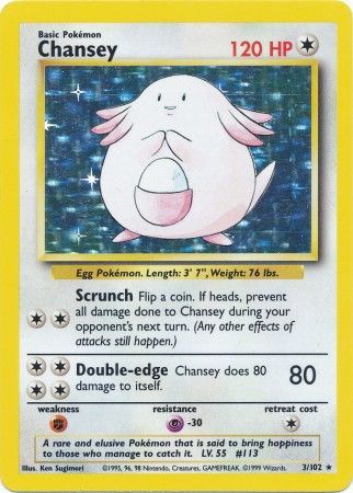 PSA 9Chansey #3/102 Base Set Unlimited