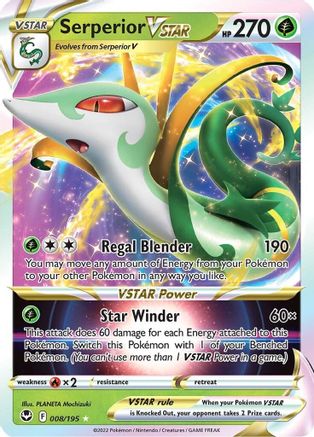 Serperior VSTAR (8/195) - SWSH12 Silver Tempest Holofoil