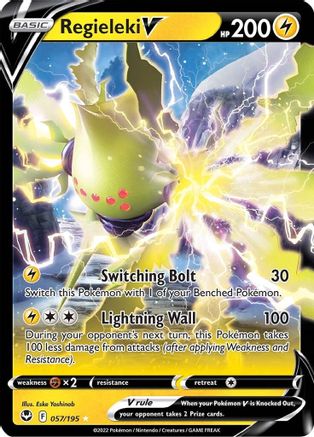Regieleki V (57/195) - SWSH12 Silver Tempest Holofoil
