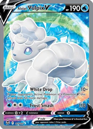 Alolan Vulpix V (Full Art) (173/195) - SWSH12 Silver Tempest Holofoil