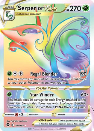 Serperior VSTAR (Secret) (196/195) - SWSH12 Silver Tempest Holofoil
