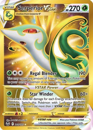 Serperior VSTAR (Secret) (210/195) - SWSH12 Silver Tempest Holofoil
