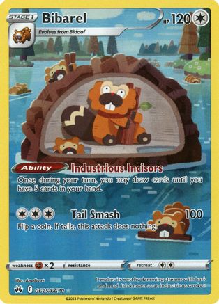 Bibarel (GG25/GG70) - Crown Zenith Galarian Gallery Holofoil