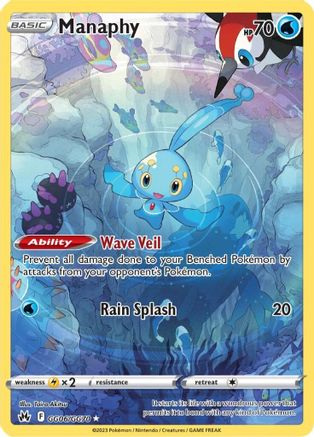 Manaphy (GG06/GG70) - Crown Zenith Galarian Gallery Holofoil