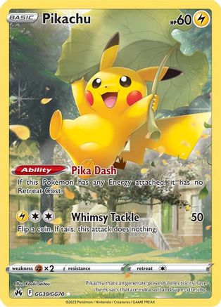 Pikachu (GG30/GG70) - Crown Zenith Galarian Gallery Holofoil