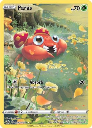 Paras (GG32/GG70) - Crown Zenith Galarian Gallery Holofoil