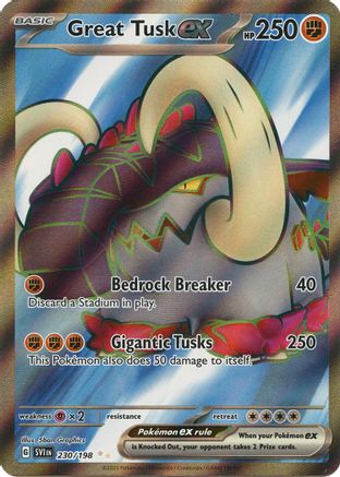 Great Tusk ex (230/198) - SV01 Scarlet & Violet Base Set Holofoil