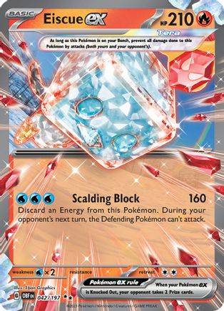 Eiscue ex (42/197) - SV03 Obsidian Flames Holofoil