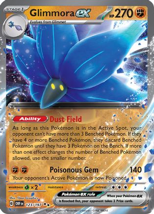 Glimmora ex (123/197) - SV03 Obsidian Flames Holofoil
