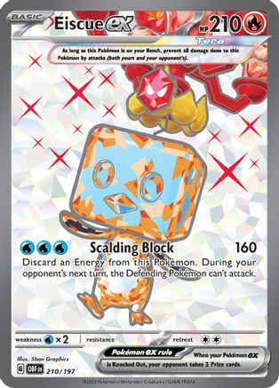 Eiscue ex (210/197) - SV03 Obsidian Flames Holofoil