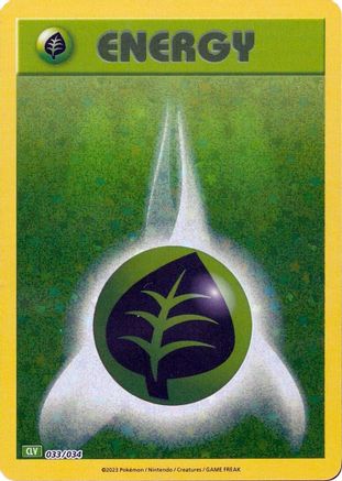 Basic Grass Energy (33/034) - Trading Card Game Classic Holofoil