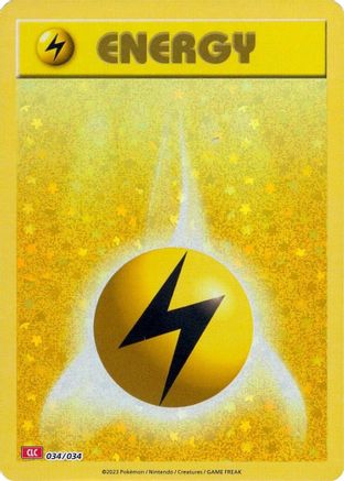 Basic Lightning Energy (34/034) - Trading Card Game Classic Holofoil