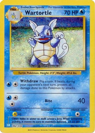 Wartortle (2/034) - Trading Card Game Classic Holofoil
