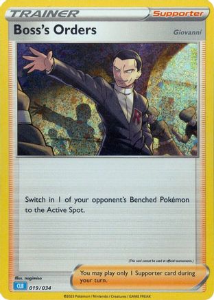 Boss's Orders (CLB) (19/034) - Trading Card Game Classic Holofoil