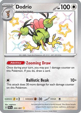 Dodrio (200/091) - SV Paldean Fates Holofoil