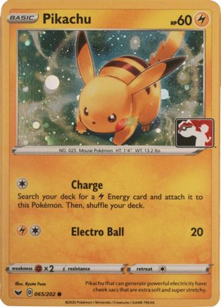 Pikachu (Cosmos Holo) (65/202) - League & Championship Cards Holofoil