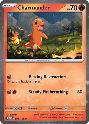 Charmander (Cosmos Holo) (4/165) - Miscellaneous Cards & Products Holofoil
