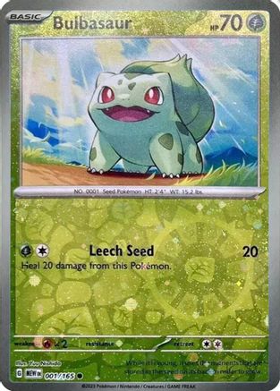 Bulbasaur (Reverse Cosmos Holo) (Costco Exclusive) (1/165) - Miscellaneous Cards & Products Holofoil