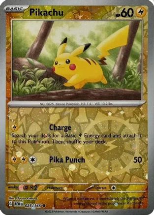 Pikachu (Reverse Cosmos Holo) (Costco Exclusive) (25/165) - Miscellaneous Cards & Products Holofoil
