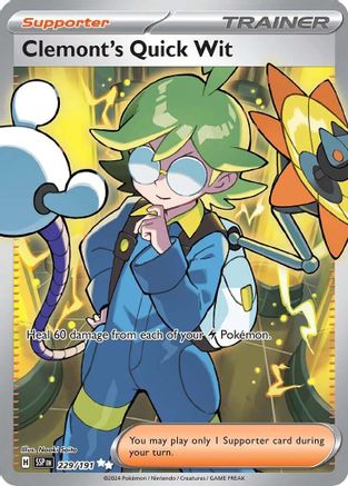 Clemont's Quick Wit (229/191) - SV08 Surging Sparks Holofoil