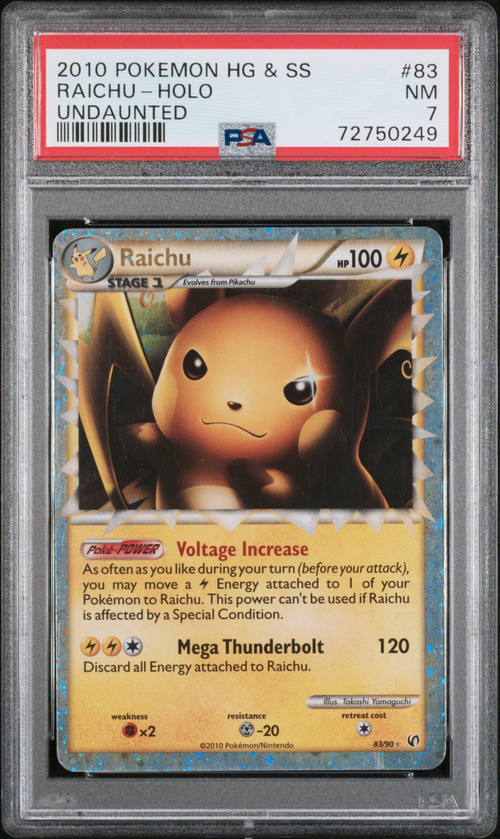 PSA 7 RAICHU-HOLO UNDAUNTED